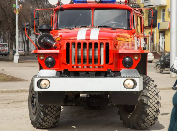 Großaufnahme Feuerwehrfahrzeug — Stockfoto