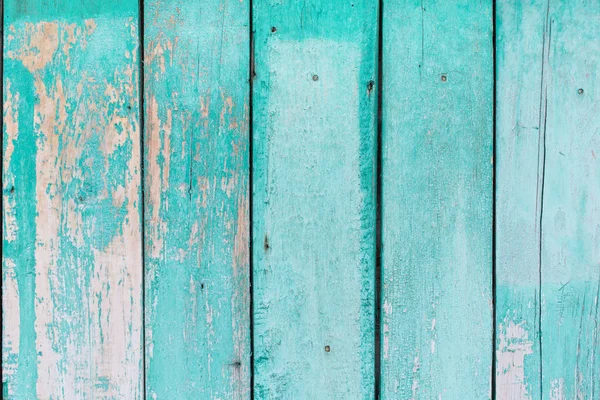 Textuur van oude houten planken bedekt met groene verf — Stockfoto