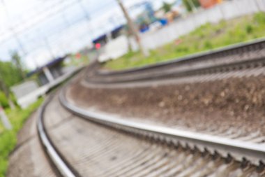 Demiryolları ve dönüş tren istasyonu