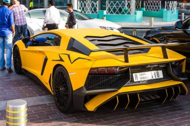 Dubai, Birleşik Arap Emirlikleri 14 Şubat 2018: Lamborghini Park yerinde