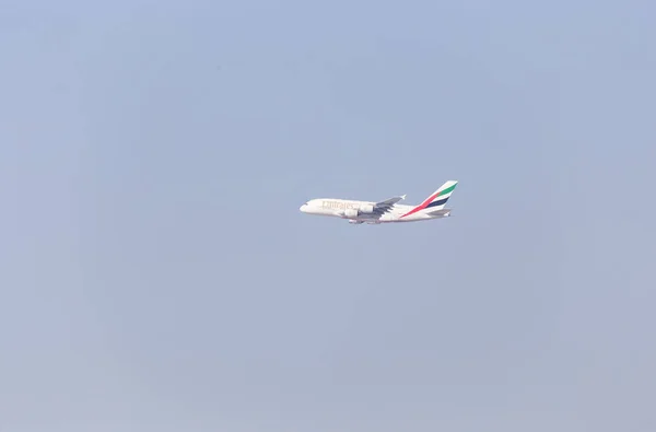 Dubai Emirados Árabes Unidos Fevereiro 2018 Airbus A380 Companhia Aérea — Fotografia de Stock