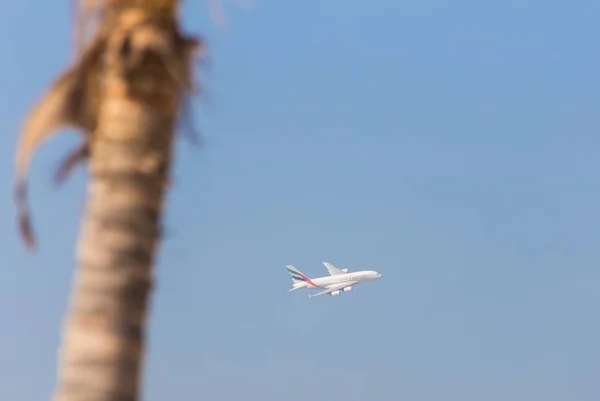 Dubai Emirados Árabes Unidos Fevereiro 2018 Flying Emirates Airlines Airbus — Fotografia de Stock