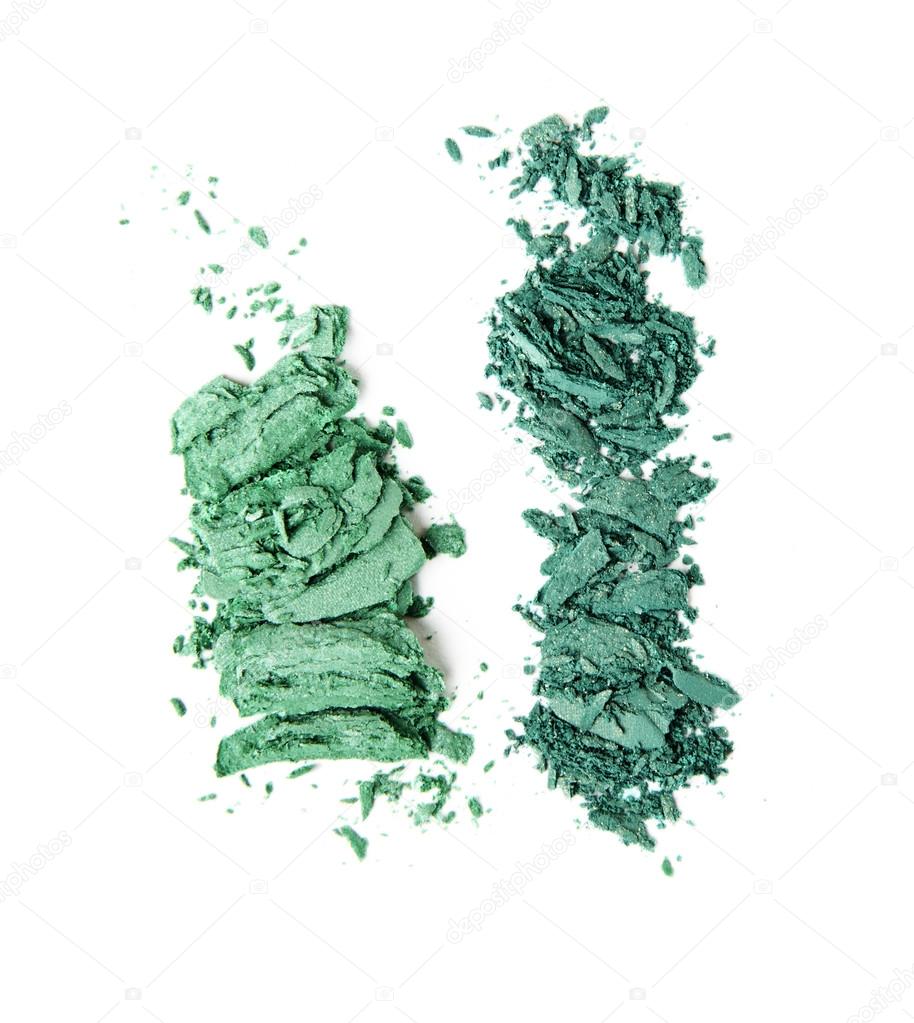 crumbled green eyeshadow 