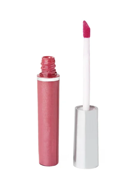 분홍색 입술 광택 튜브 — 스톡 사진