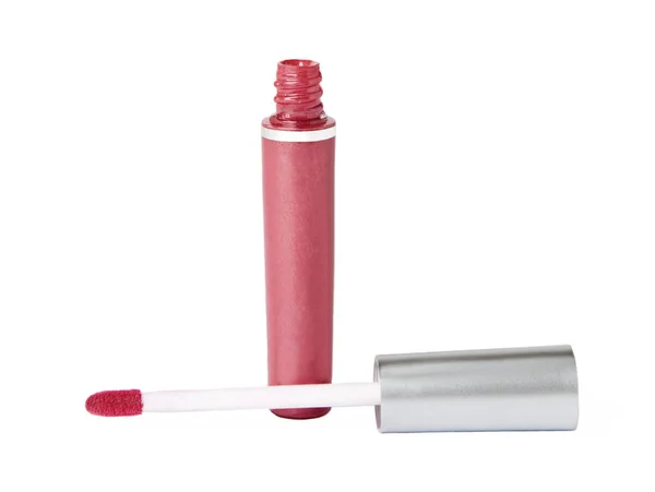 Tubo de brillo labial rosa — Foto de Stock