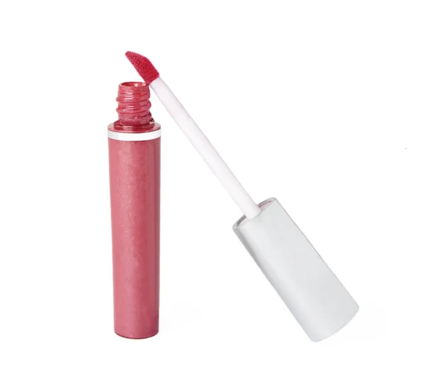 Pink lip gloss tube — Stock fotografie
