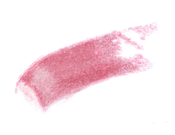 Rosa utsmetad lip gloss spår — Stockfoto
