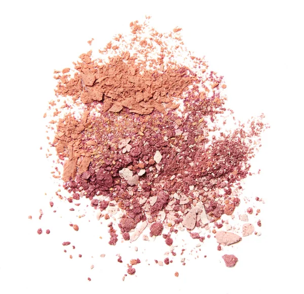 Crumbled pink coral fuchsia eyeshadow — Stock Photo, Image