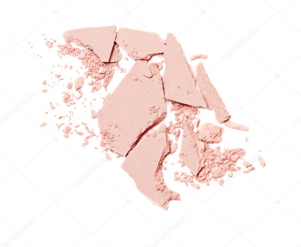 scattered pink blush and eyeshadow