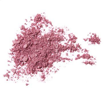 dağınık mor kozmetik toz Beyaz arka plan üzerinde izole