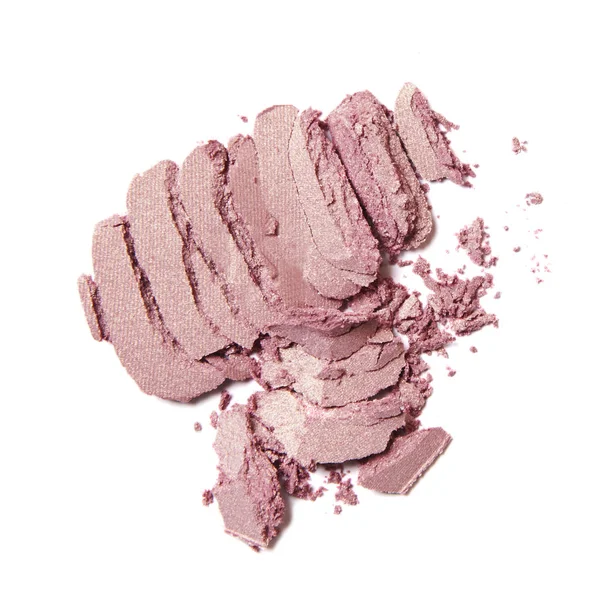 Szétszórt rózsaszín pirosító és szemhéjfesték — Stock Fotó