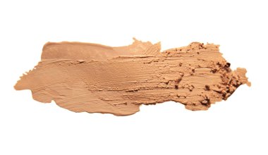 Beyaz arkaplanda doğal temel fırça darbesi izole