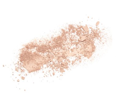 Pembe allık ve göz farı beyaz arka planda izole edilmiş.