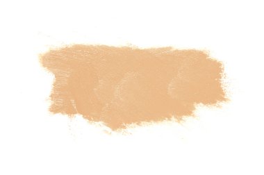 bej rengi doğal temel fırça darbesi beyaz arkaplanda izole