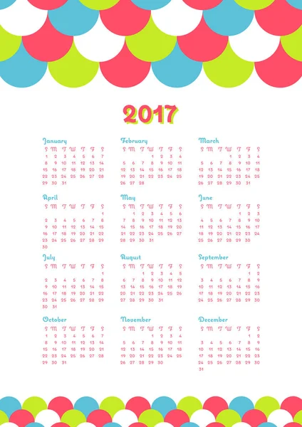 2017 balık desenli takvim ölçekler. 