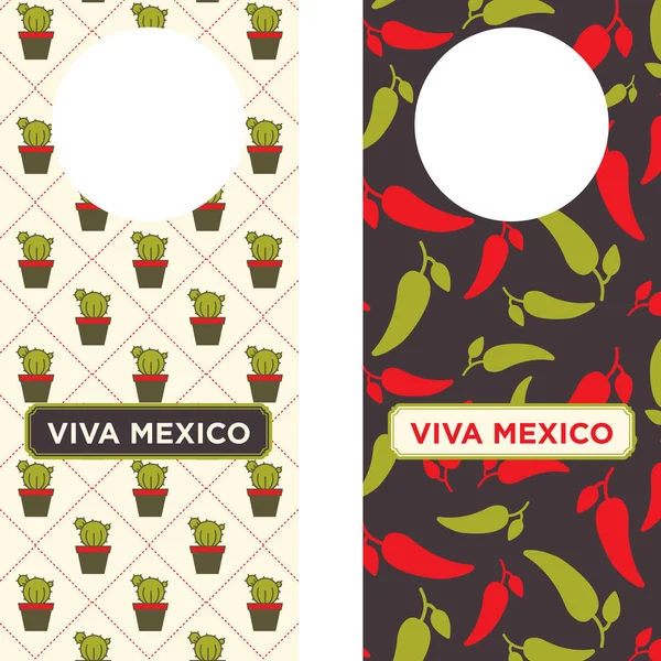 Mexico Printable Door Knob Hangers - Stok Vektor