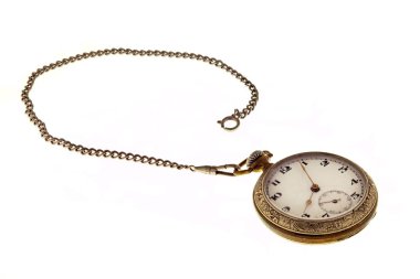 Antika antika cep saati zinciri ile.