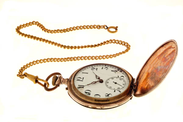 Vintage montre de poche antique avec chaîne . — Photo