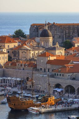 Hırvatistan 'ın eski Dubrovnik limanı