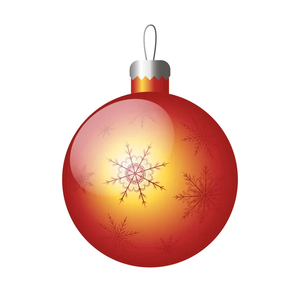 Noel ball kırmızı — Stok Vektör