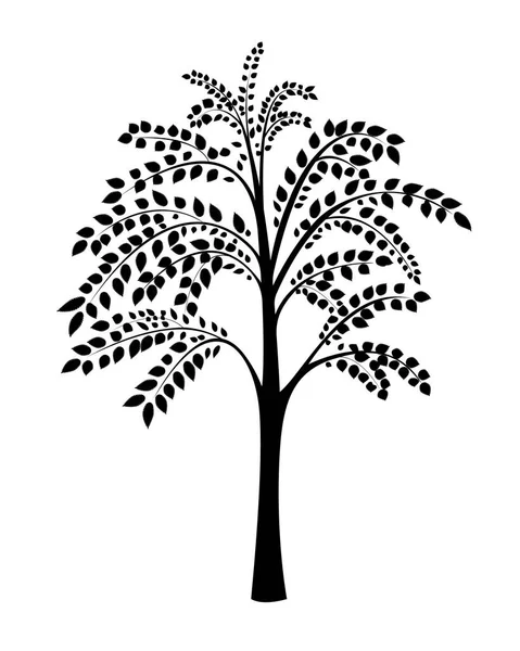 Naturliga träd på vit bakgrund — Stock vektor