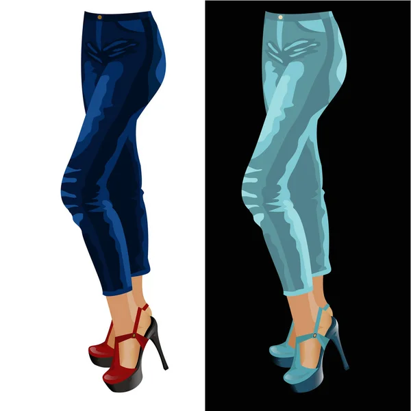Pantalon pour femme sur mannequin — Image vectorielle