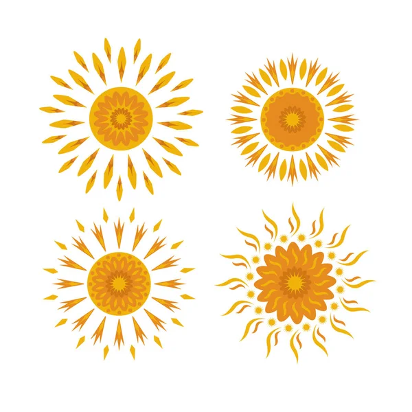 Beyaz bir arka plan üzerinde güneş dizi — Stok Vektör