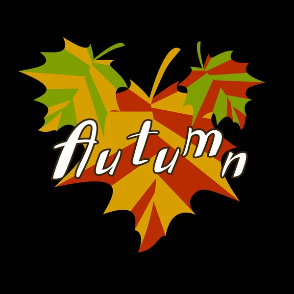 Ahorn Herbst farbige Blätter — Stockvektor