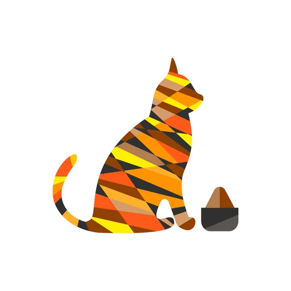 Logotip cat food — Stock Vector
