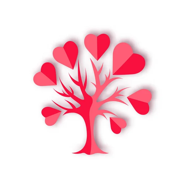 Amore albero dei cuori — Vettoriale Stock