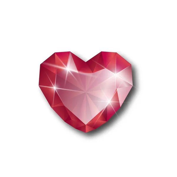 Καρδιά σχήμα διαμαντιού, διανυσματική μορφή — Διανυσματικό Αρχείο