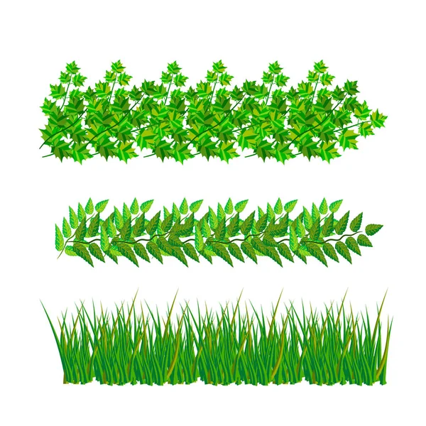 Vektör formatında yeşil yaprakları örnekleri — Stok Vektör