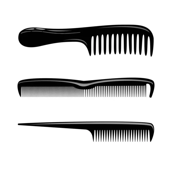 Ensemble de silhouettes d'outils pour le coiffeur — Image vectorielle