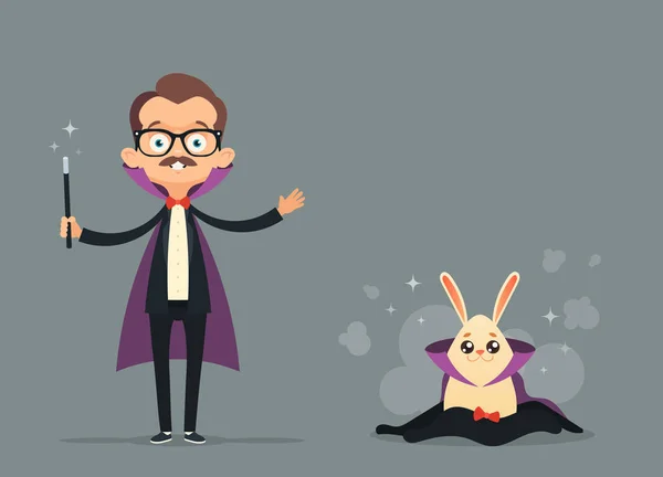 Çizgi film illüzyonist bunny için dönüm