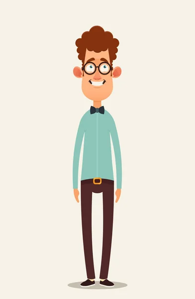 Grappige cartoon geek — Stockvector