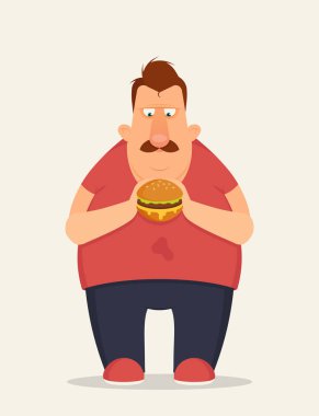 Çizgi film karakteri bir Burger Holding