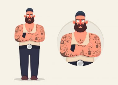 Dövmeler çok güçlü adam