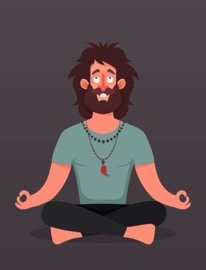 Lotus pozisyonda oturan adam