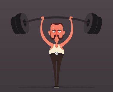 barbell ile egzersiz yapan erkek