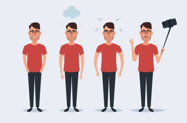 Sevimli çizgi adam - 1 / 2 ayarla