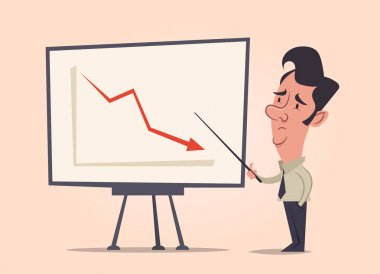 Sunuyu yapma ofis çalışanı: başarısızlık