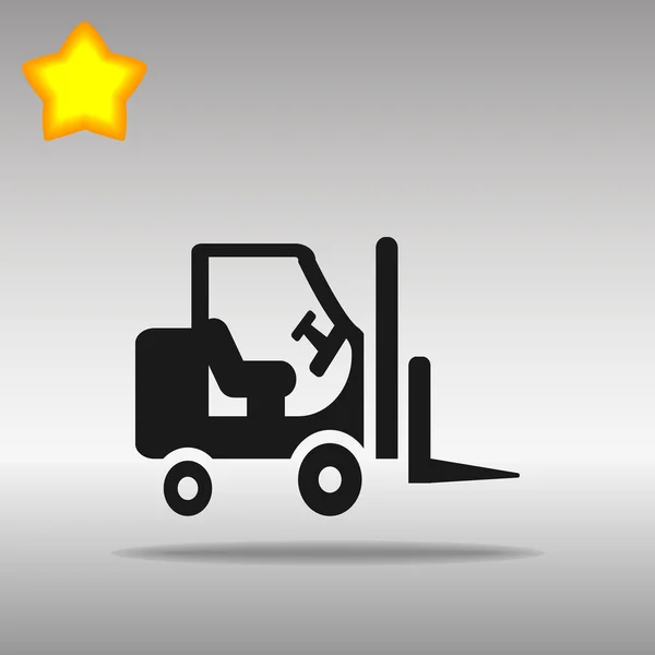 Black Stacker loader pictogram knop logo symbool concept hoge kwaliteit — Stockvector