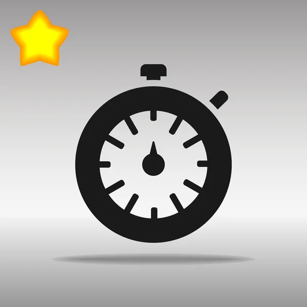 Black Stopwatch timer Icon button logo symbol concept high quality — Διανυσματικό Αρχείο