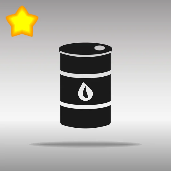 Schwarze Ölfass Symbol Knopf Logo Symbol Konzept hohe Qualität — Stockvektor
