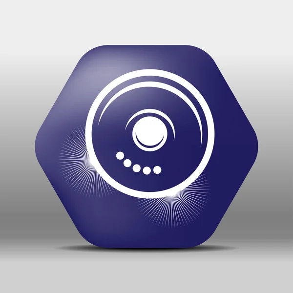 Icono de hexágono azul — Vector de stock