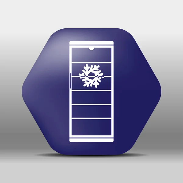 Concepto de símbolo de botón de icono de refrigerador de alta calidad — Vector de stock
