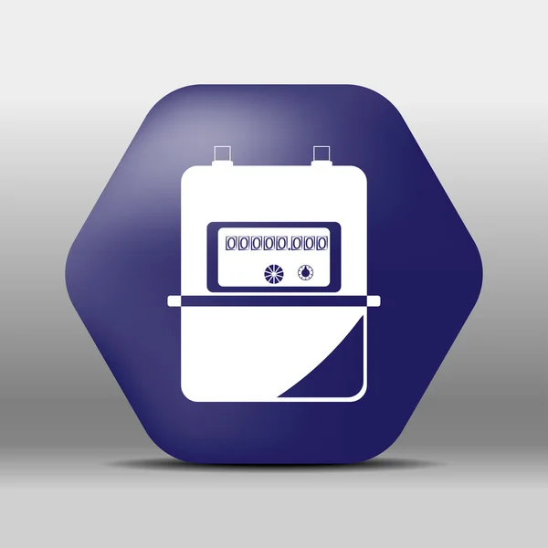 Gasmeter pictogram knop logo symbool concept hoge kwaliteit — Stockvector