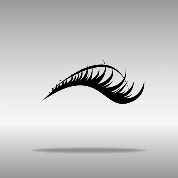 Black eyelashes Icon button logo symbol concept high quality — Stock Vector