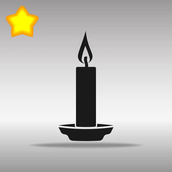 Czarna świeca ikona przycisku logo symbol koncepcja wysokiej jakości — Wektor stockowy
