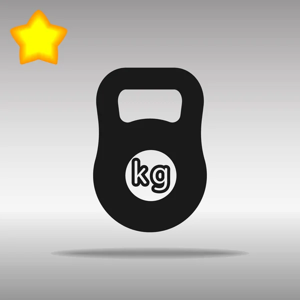 Weight kilogram barbell sign — Stock Vector